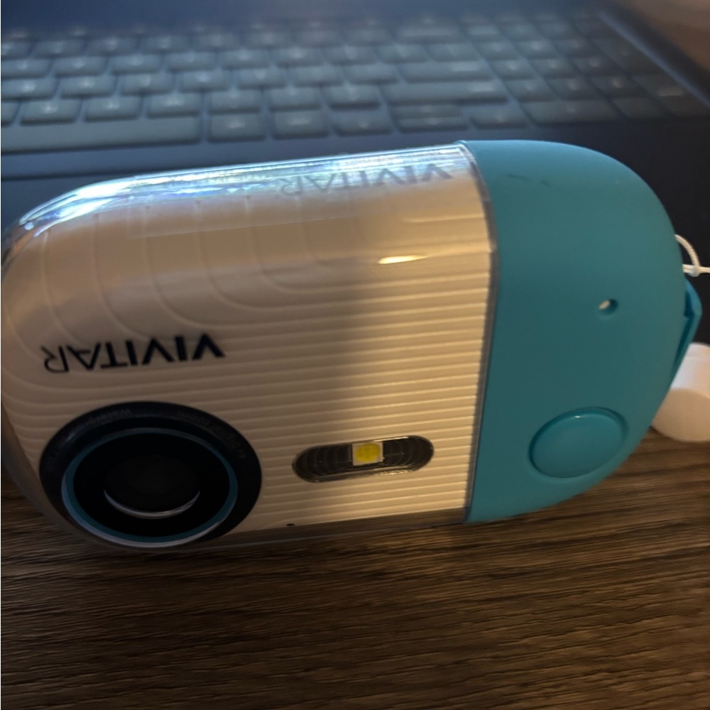 Vivitar Blue and White Camera